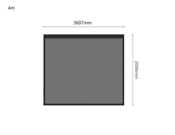 Retractable Shade Manual Blind For Tasman Wall Mounted Pergola
