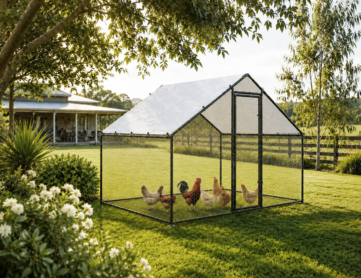 Aegis Walk-In Chicken Coop Run with UV Cover - 300x200x200cm