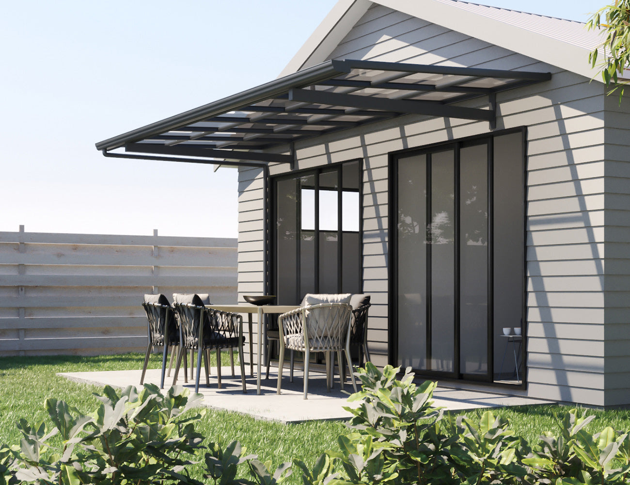 City Window / Door Awning Canopy Collection Size: 2 x 1.5m Frame Colour: Grey