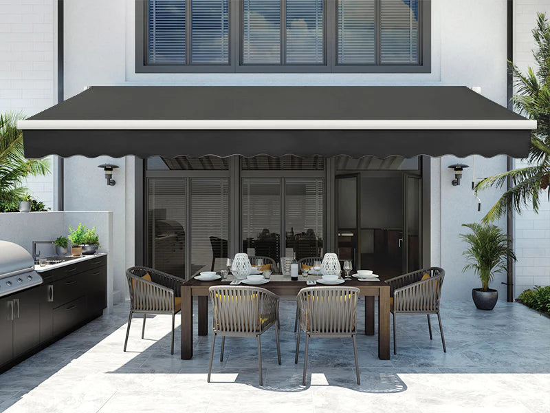 Modern Penthouse Apartment Kitchen Retractable Awnings photo