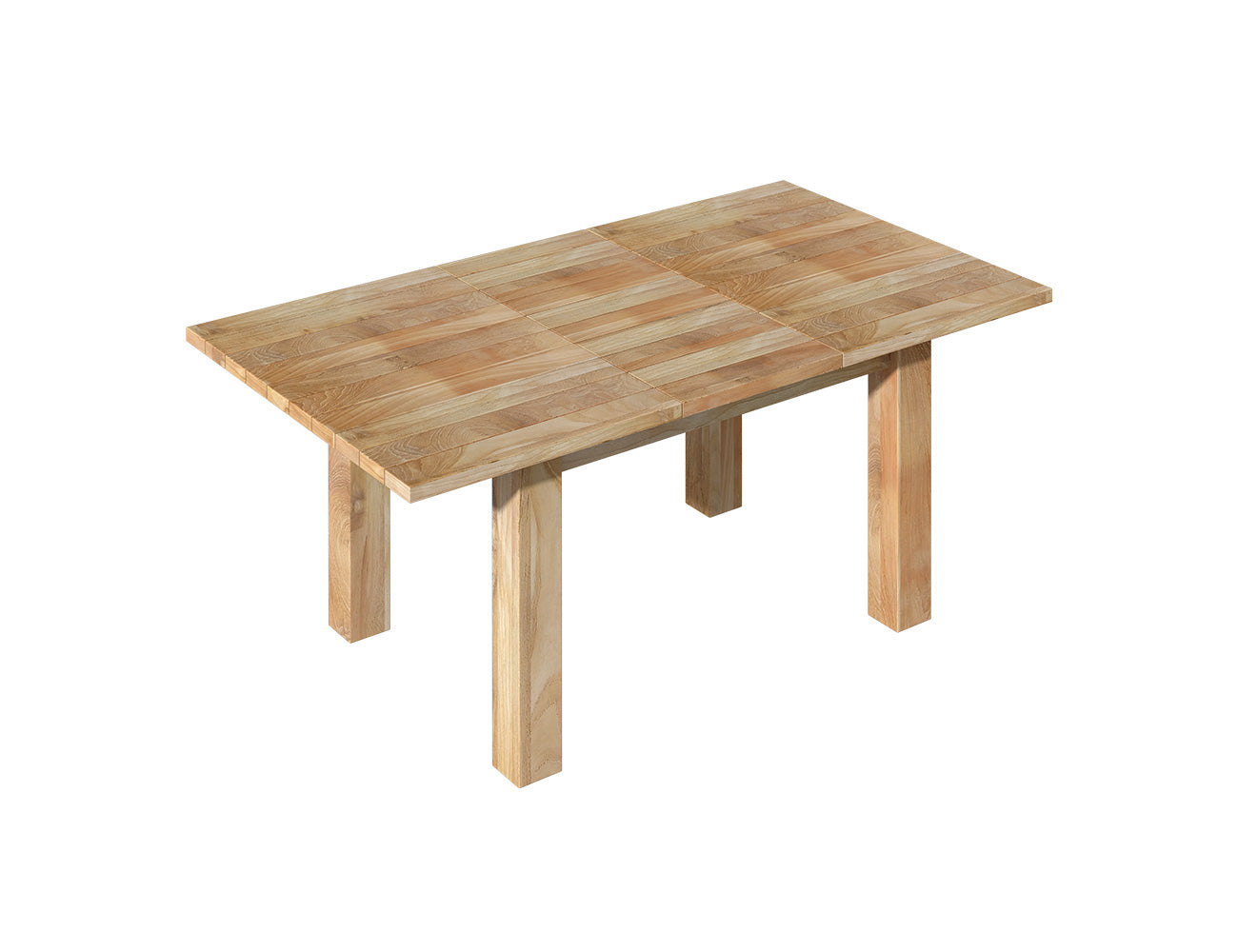 Stretch Outdoor Teak Dining Extension Table 120-160 X 100cm