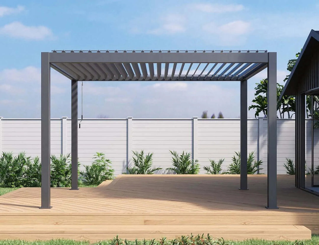 Waihi 3.6 x 4m Louvre Roof Aluminium Pergola, Pergola