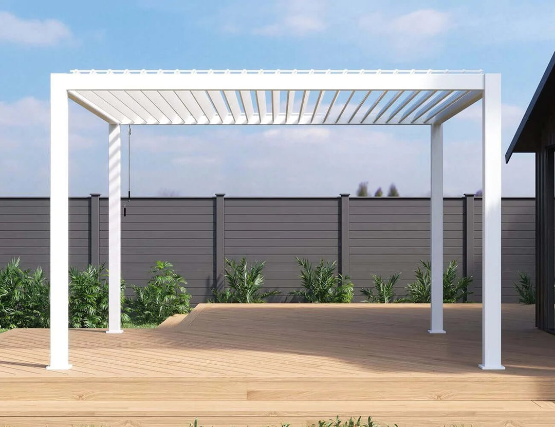 Waihi 3.6 x 4m Louvre Roof Aluminium Pergola, Pergola