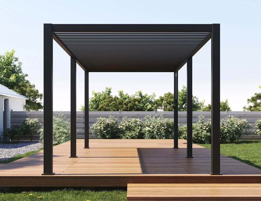 Waihi 3 x 6m Louvre Roof Aluminium Pergola, Pergola