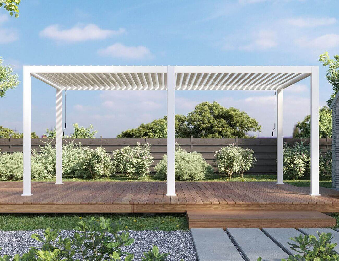 Waihi 3 x 6m Louvre Roof Aluminium Pergola, Pergola