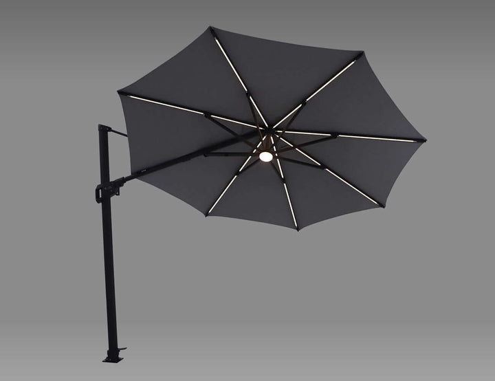 Alabaster 3m Round Cantilever Umbrella Colour: Drak Grey