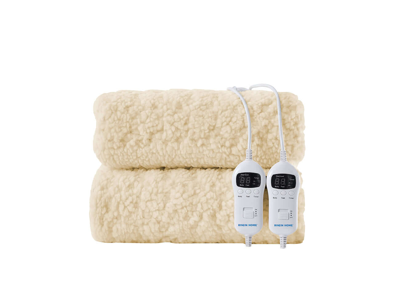 RHEIN HOME Multi Zone Fleece Electric Blanket