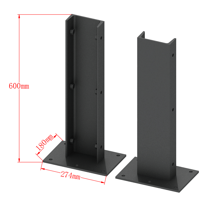 Carport Base Plates - 2pc