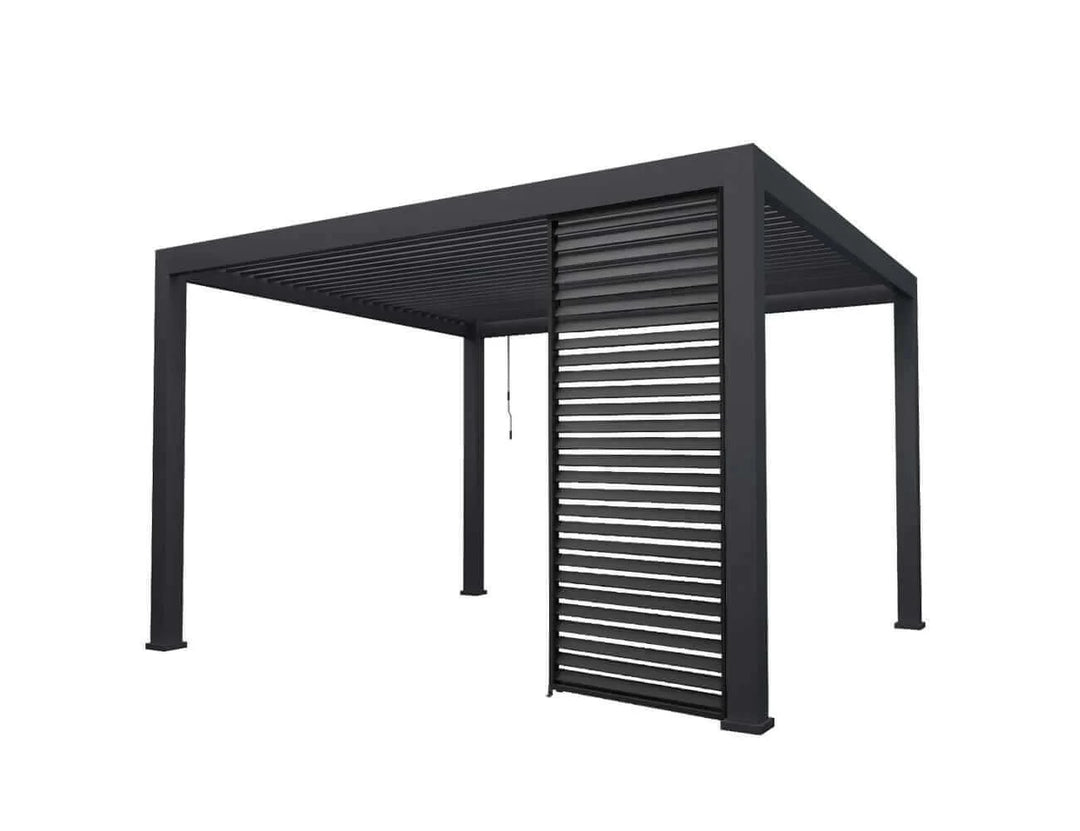 Waihi Aluminium Pergola Shutter Wall - 1.235m, Outdoor Structure Accessories