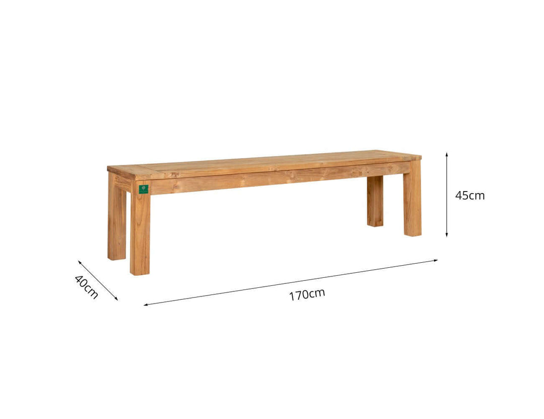 Ankola Teak Outdoor Bench 170cm