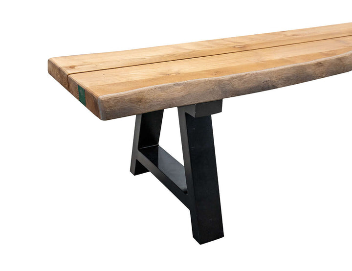 RobustaTeak Live Edge Bench Seat 200cm, Dining Seating