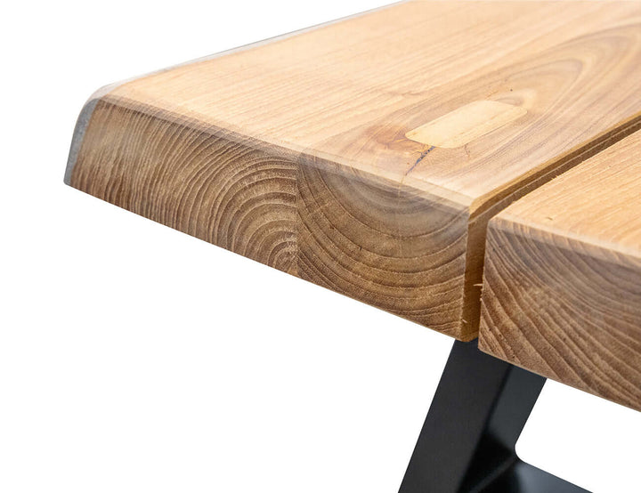 RobustaTeak Live Edge Bench Seat 200cm, Dining Seating