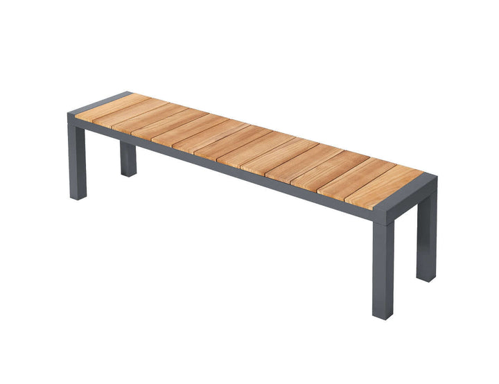 Nimbus Teak Outdoor Bench Seat With Aluminium Frame 180cm