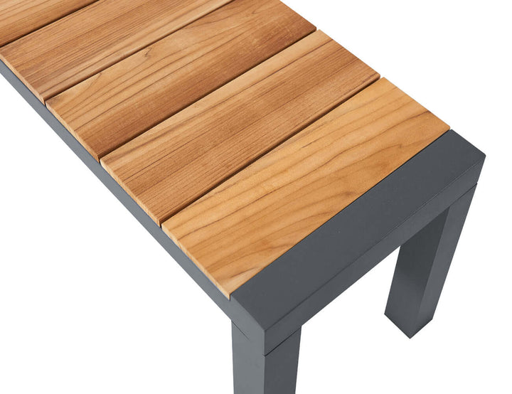 Nimbus Teak Outdoor Bench Seat With Aluminium Frame 180cm