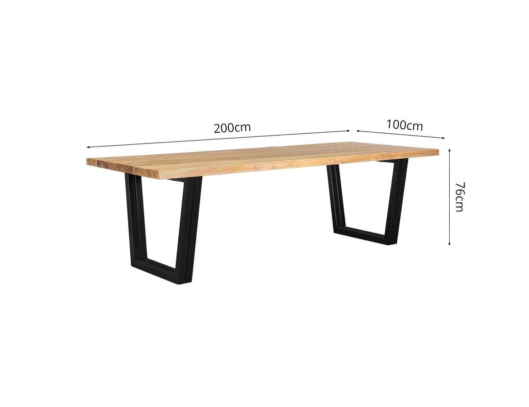 Modern Teak Table 200 x 100cm, Dining Tables