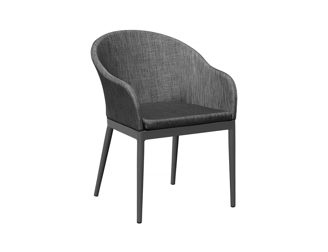 Nightjar Aluminium Outdoor Patio Dining Chair Color: Dark Grey