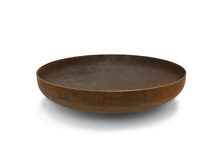 Outdoor Brazier Fire Pit Bowl - Natural Rust Patina Finish Corten Steel 80cm, Brazier