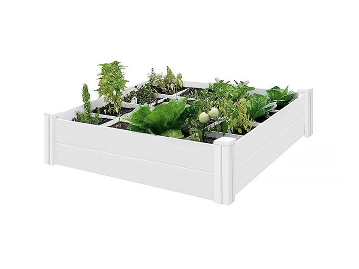 Modular Raised Garden Bed with Grow Grid 115 x 115 x 33cm, Gardening