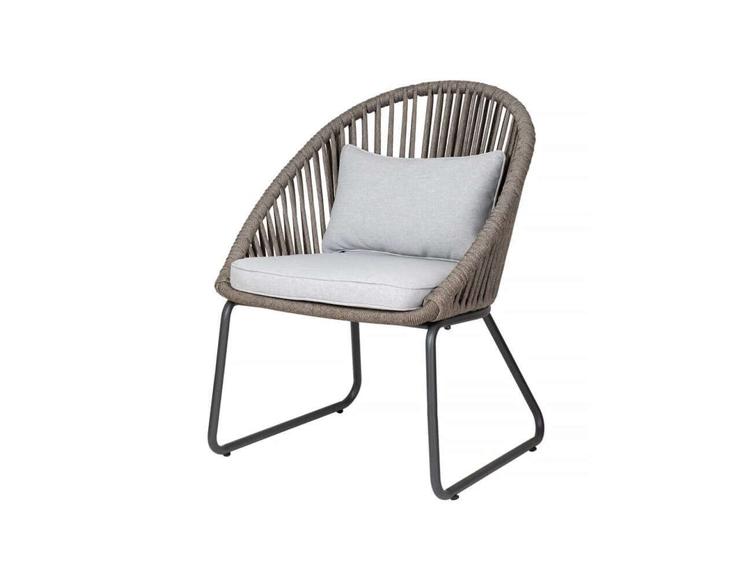 Rifleman Aluminium And Rope Outdoor Patio Dining Chair - Luxi Living