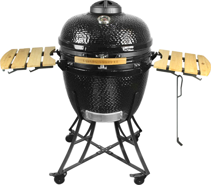 24" Kamado Ceramic Charcoal Grill With Bonus Accessory Pack, Outdoor Grills